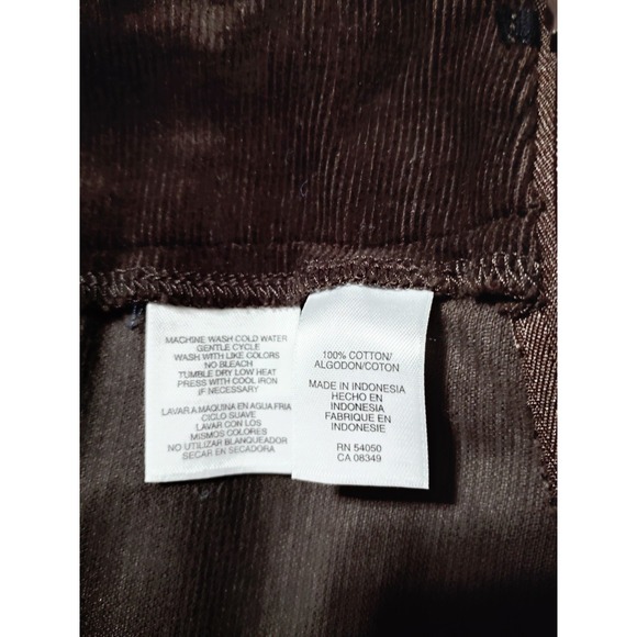 Jones New York Signature Chocolate Brown Pleated Corduroy Flare Western Skirt 8 - Picture 5 of 7